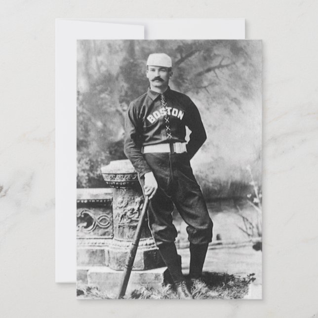 Vintage Sports Photo, Boston Baseball Player (Front)