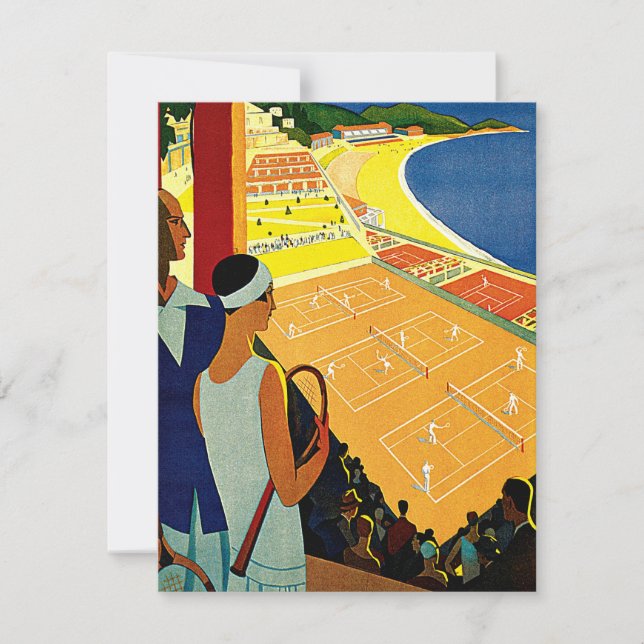 Vintage Sports, Tennis in Monte Carlo Invitation (Front)