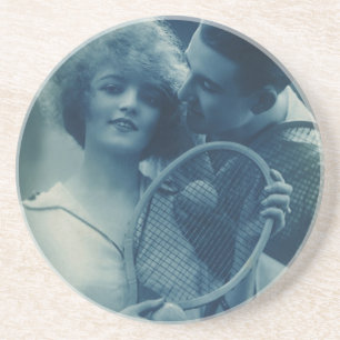 Vintage Sports Tennis, Love and Romance Coaster