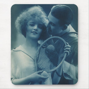 Vintage Sports Tennis, Love and Romance Mouse Pad