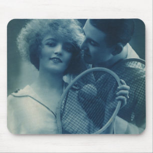 Vintage Sports Tennis, Love and Romance Mouse Pad