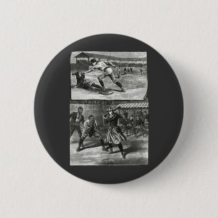 Vintage Sports, Victorian Women's Baseball Teams 2 Inch Round Button