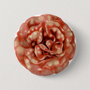 Vintage Spotted Pretty Flower 2 Inch Round Button