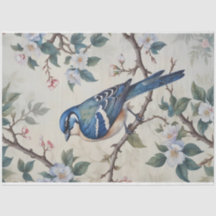 Vintage Spring Bluebird Design Decoupage