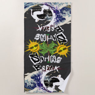 Vintage Spring Break Fun Beach Towel