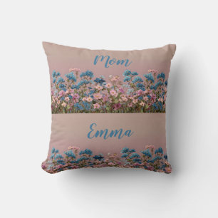 Vintage Spring Floral Garden for Mom Throw Pillow