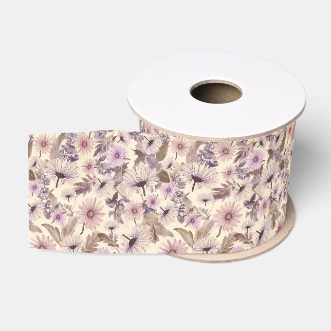 Vintage Spring Floral  Grosgrain Ribbon (Spool)