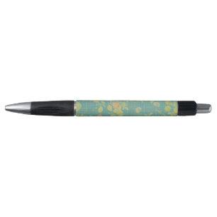 Vintage Spring Floral Teal Pattern Pen