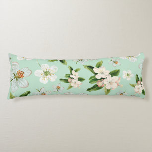 Vintage Spring Flower Blossoms Pattern Body Pillow