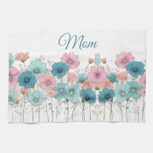 Vintage Spring Flowers for Mom Kitchen Towel