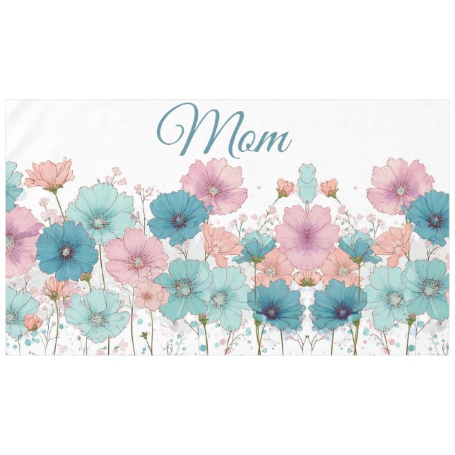 Vintage Spring Flowers for Mom Tablecloth (Front (Horizontal))
