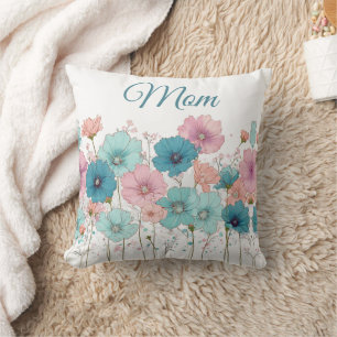 Vintage Spring Flowers for Mom Throw Pillow