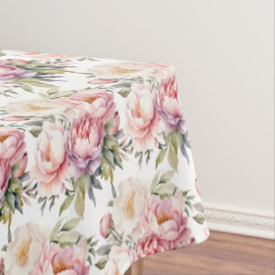 Vintage Spring Peonies Tablecloth