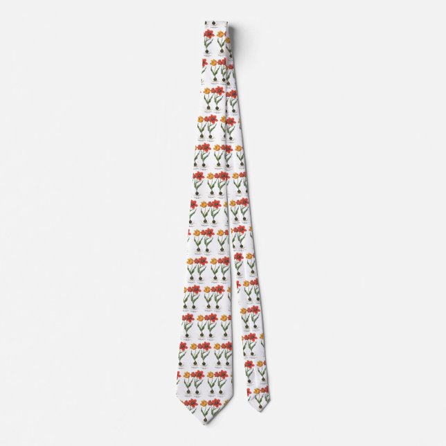 Vintage Spring Tulip Flowers by Basilius Besler Tie (Front)