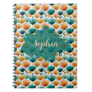 Vintage Spring Yellow and Green Floral Notebook