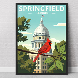 Vintage Springfield Illinois Poster