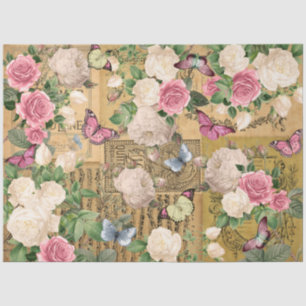 vintage springtime tissue paper
