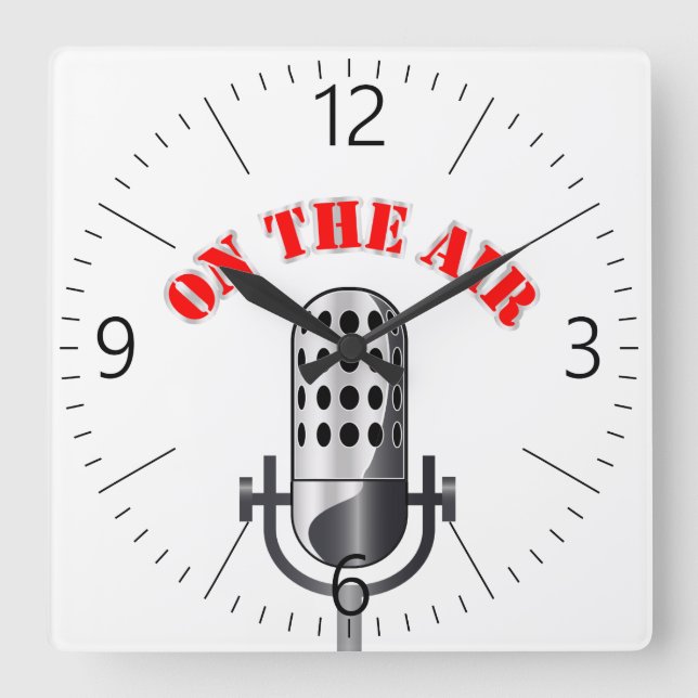 Vintage Square Wall Clock (Front)