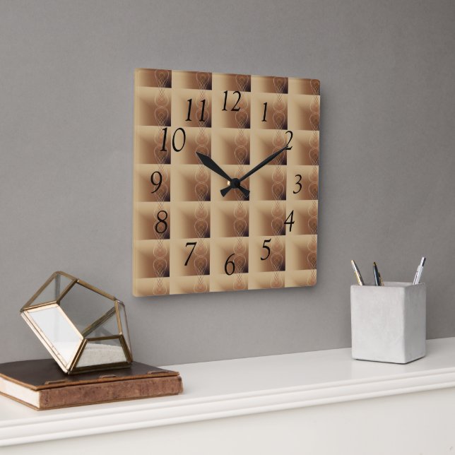 Vintage Square Wall Clock (Office)