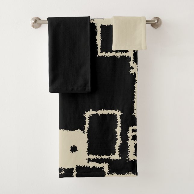 Vintage Squares Bath Towel Set (Insitu)