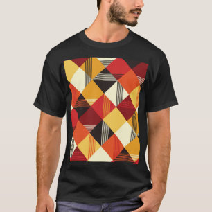 Vintage Squares: Simple Striped Seamless. T-Shirt