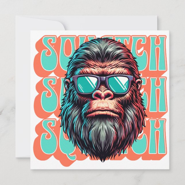 Vintage Squatch Retro Style Comic Pop Art (Front)