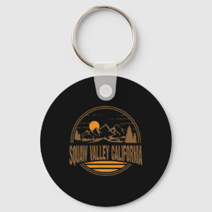 Vintage Squaw Valley California Mountain Hiking Pr Keychain