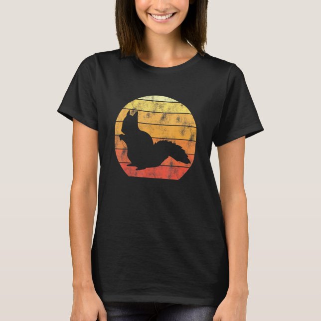 Vintage Squirell Sunset Retro Squirell Tee (Front)