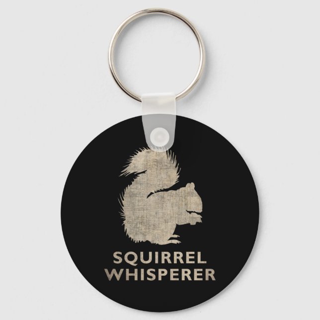 Vintage Squirrel Whisperer Keychain (Front)