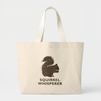 Vintage Squirrel Whisperer Large Tote Bag
