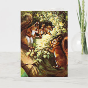 Vintage Squirrels Card