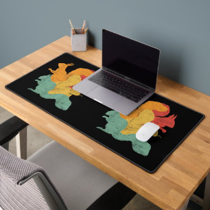 Vintage Squirrels Funny Forest Animal Rodent Lover Desk Mat
