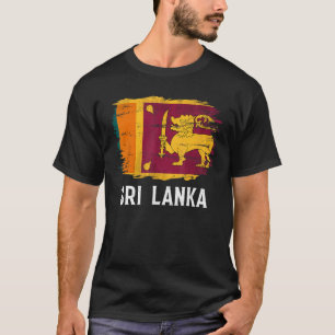Vintage Sri Lanka Flag For Sri Lankan   T-Shirt