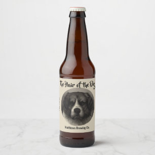 Vintage St Bernard Dog Custom Beer Étiquette