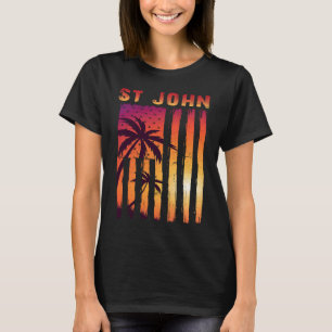 Vintage St John US Virgin Islands Patriotic Flag T-Shirt