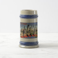 Vintage St. Louis, MO Postcard Mugs, Steins