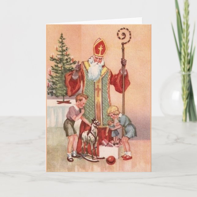 Vintage St. Nicholas Greeting Card (Front)