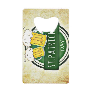 Vintage St Patrick's Day Credit Card Bottle Opener