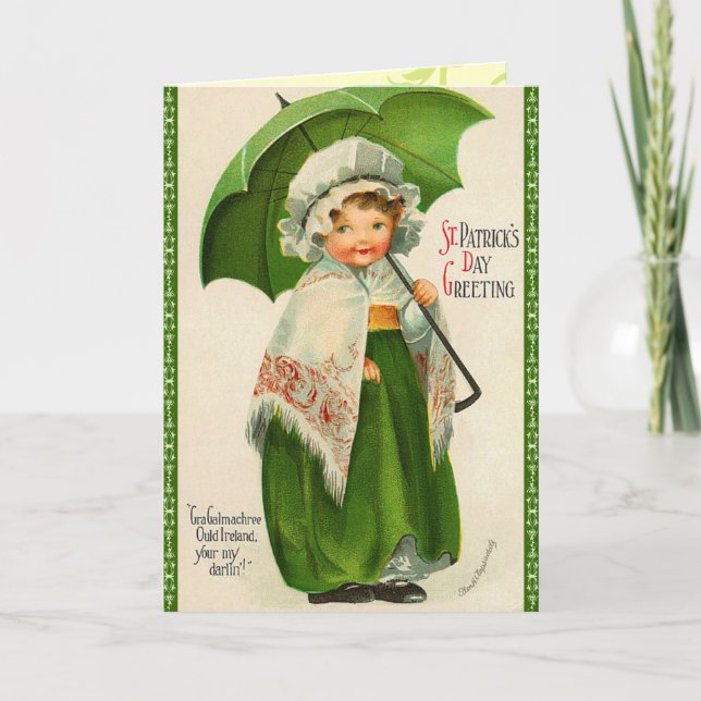Vintage St. Patrick's Day Greeting Card (Front)