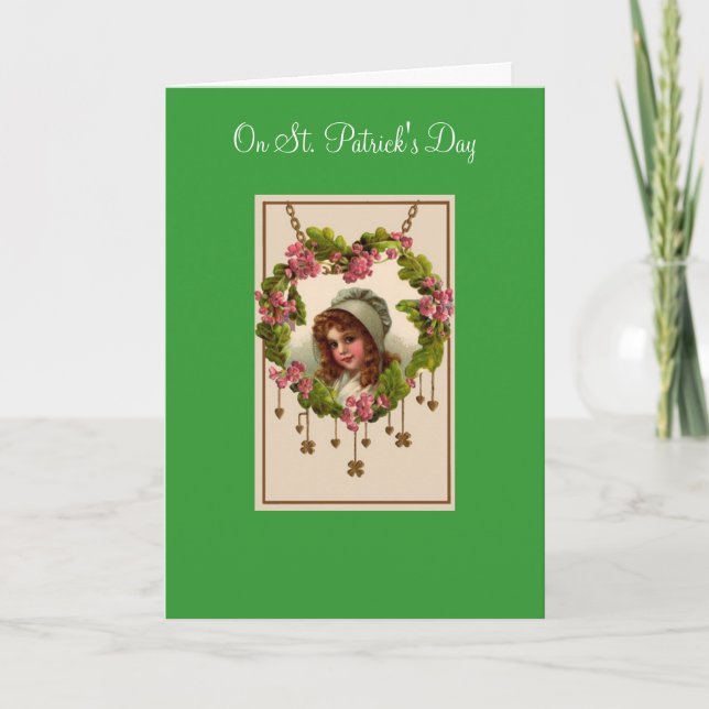 Vintage St. Patrick's Day Greeting Card (Front)