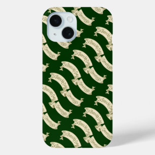 Vintage St. Patrick's Day Greetings Golden Banner iPhone 15 Case
