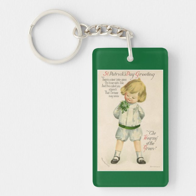 Vintage St. Patrick's Day Keychain (Front)