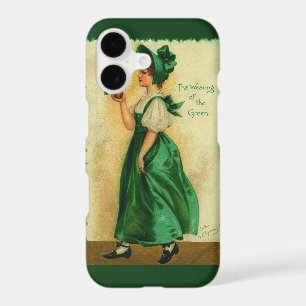 Vintage St. Patrick's Day Lass Wearing Green