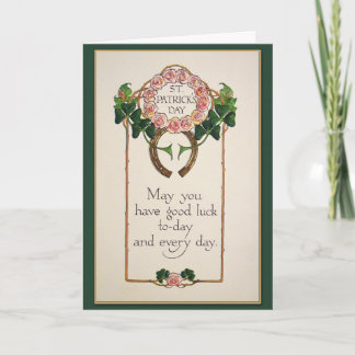 Vintage St. Patricks Day Luck of the Irish Card