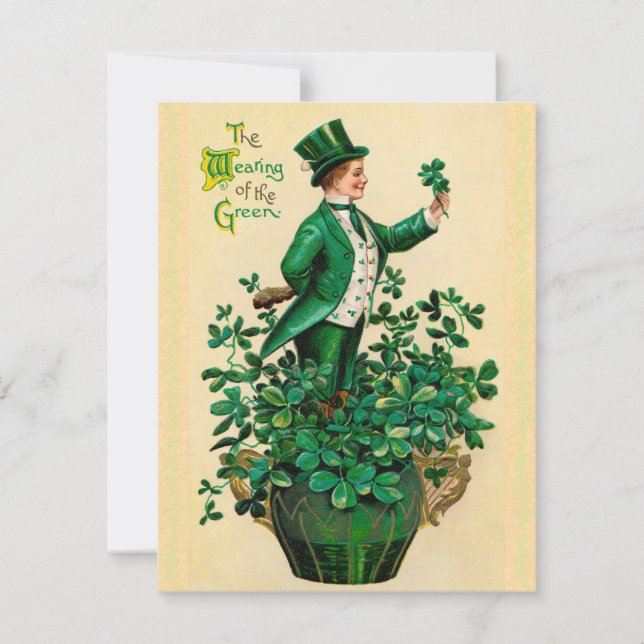 Vintage St. Patrick's Day Party Invitations! Invitation (Front)