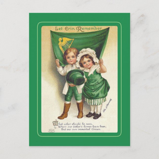 Vintage St Patrick's Day postcard (Front)