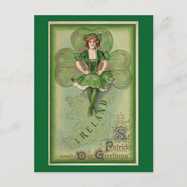 Vintage St. Patrick's Day Postcard (Front)