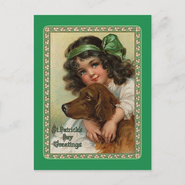 Vintage St Patrick's Day postcard (Front)