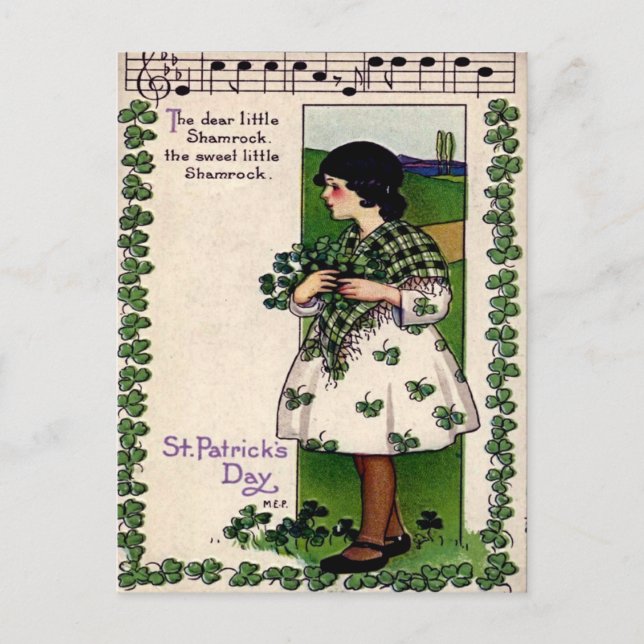 Vintage St Patrick's Day Postcard (Front)