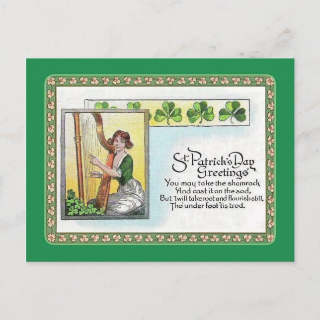 Vintage St Patrick's Day postcard (Front)